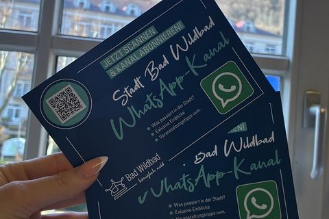 WhatsApp Kanal Stadt Bad Wildbad - Flyer
