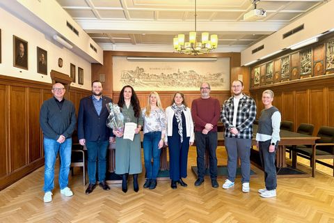 Jubiläumsfeier im Sitzungssaal, Rathaus Wildbad